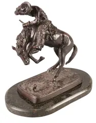 Frederic Remington, The Rattlesnake, bronze