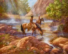 Ralph Alan Wall, The New Horse, oil on panel