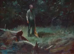 Ralph Alan Wall, The Sentinel, oil on panel