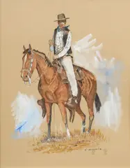 Curtis Wingate, Wyoming Type, watercolor, ink