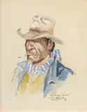 Curtis Wingate, Vanishing Breed, watercolor, ink