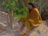 E. Irving Couse, Yellow Robe (ca. 1897), oil on canvas