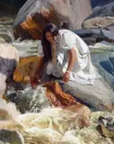 Donald Crowley, The Laundress, oil on canvas