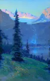 Joe De Yong, Glacier Park, 1919, oil on board