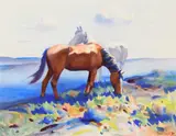 Gerard Curtis Delano, Pals, watercolor on paper