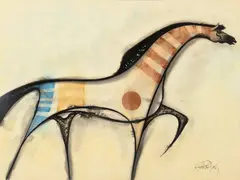 Paul Dyck, War Pony, 1979, watercolor on paper