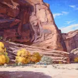 Josh Elliott, Living in the Land of the Ancients, 2018, oil on board