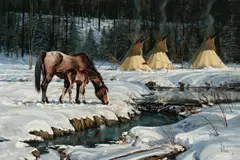 Fred Fellows, Staying Close to Mom, 1977, oil on board