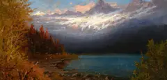 John Fery, Avalanche Lake, oil on canvas