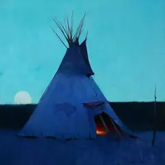 R. Tom Gilleon, Blue Buffalo Lodge, oil on canvas