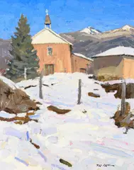 Rod Goebel, Heart of the Village, oil on canvas