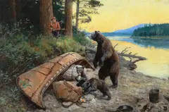 Philip Russell Goodwin, The Law of the Wilderness, oil on canvas