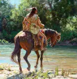 Martin Grelle, Uneasy Crossing, 2023, acrylic on canvas