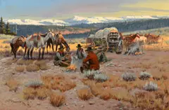 John Hampton, With the Wagon, 1976, oil on canvas
