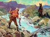 Frank B. Hoffman, No Dinner Tonight, oil on canvas laid on board
