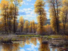 Francois Koch, Fall Morning Glory, oil on canvas