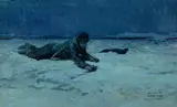 Wilhelm Heinrich Detlev Körner, Across the Ice, oil on canvas