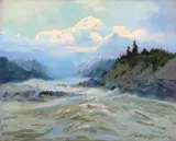 Sydney Laurence, Mt. McKinley Above the Mist, oil on canvas laid on board