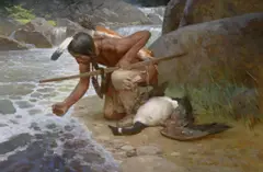 Z. S. Liang, The River Shall Provide, oil on canvas