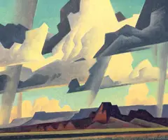 Ed Mell, Scattered Showers, 2019, oil on canvas laid on board