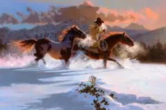 Dan Mieduch, Twilight of the Gods, 1990, oil on board