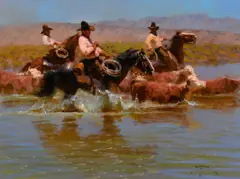 Dan Mieduch, Water on the Permit, 1991, oil on board