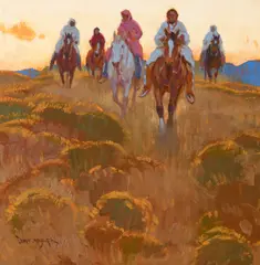 John Moyers, Journey East, 2022, oil on board