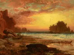 Thomas Moran, Island in Cupica Bay – Isthmus of Darien, 1874, oil on board