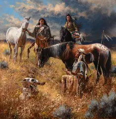 Don Oelze, Buffalo Prayers, oil on canvas