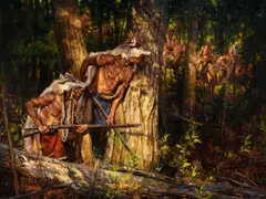 Don Oelze, Hidden Eyes, Oil on canvas