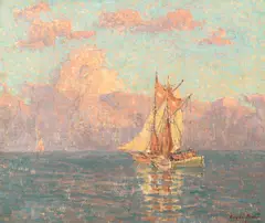 Edgar Alwin Payne, Ligurian Boats, 1923, oil on canvas