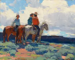 Edgar Alwin Payne, Navajo Riders, oil on canvas