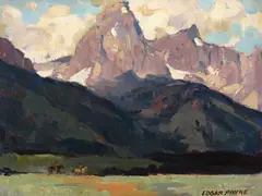 Edgar Alwin Payne, Riders in the Sky, oil on canvasboard