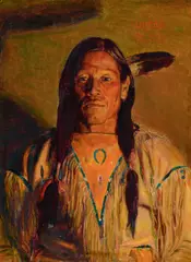 Bert Geer Phillips, Uncas, oil on board