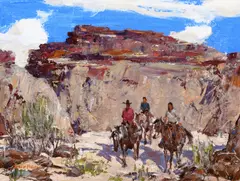 Burt Procter, Through the Canyon, oil on canvas