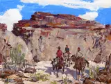 Burt Procter, Through the Canyon, oil on canvas