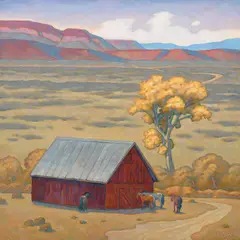 Howard Post, Last Barn for Fifty Miles, 2017, oil on canvas