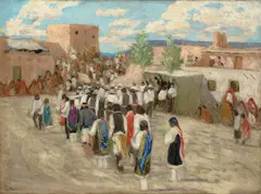 Grace Ravlin, Corn Dance, oil on canvas
