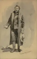I Looks Toward You, Pardner (ca. 1891) by Frederic Remington, pen and ink wash on board, sold Jul 2026