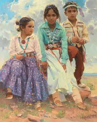 R.S. Riddick, We Are the Children, 1986, oil on canvas