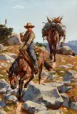 Carl Rungius, Pack Train, oil on canvas