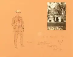 Self Portrait by Charles Marion Russell, 1917, watercolor and photograph on paper, sold Jul 2026