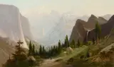 Frederick Schafer, Yosemite, oil on canvas