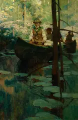 Frank Schoonover, The Spirit of Enchantment Was in the Place, 1907, oil on canvas laid on board