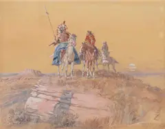 Olaf Carl Seltzer, Sentinels of the West, 1906, watercolor on paper