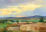 Joseph Henry Sharp, Clearing Storm, New Mexico, oil on canvas