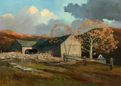 Eric Sloane, Barn, 1940, oil on board