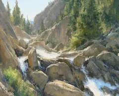 Matt Smith, Wind River Runoff, 2003, oil on canvas laid on board