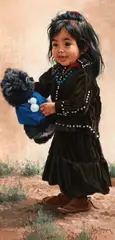 Ray Swanson, A New Baby Bear, 1990, oil on canvas laid on board