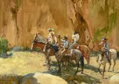 Donald Teague, Ambush, watercolor on paper